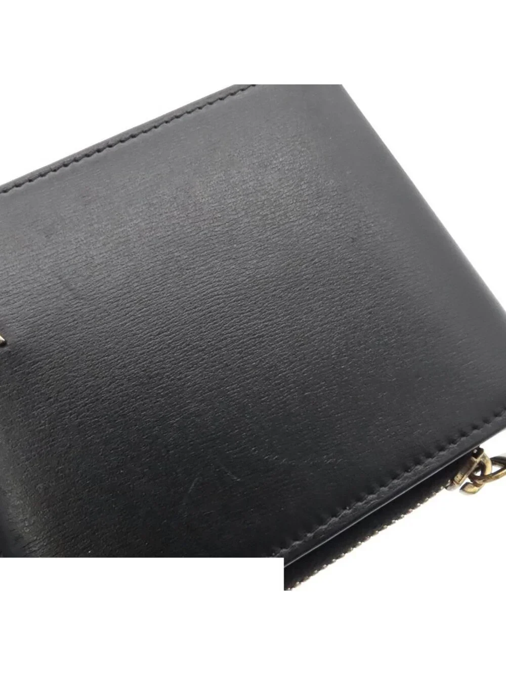 Saint Laurent Tiny Monogram Compact Wallet Black Leather Cassandra Bifold